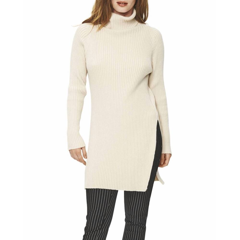 NEW BITTE KAI RAND gamine knit turtleneck blouse in ivory
